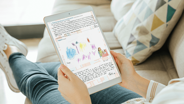 Reading a letter on myCompassion